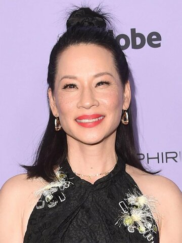 Lucy Liu on set, preparing for her next major directorial project